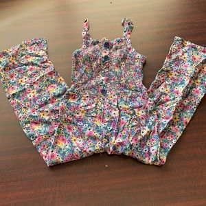Girls floral jumpsuit size small
